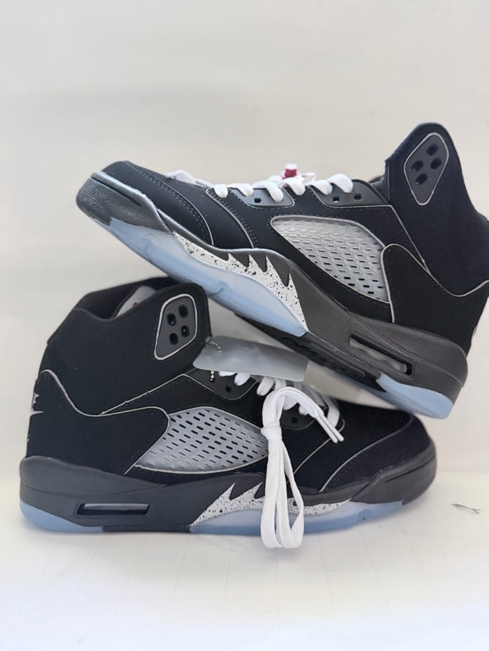 Jordan Men's Black, Gray and White High-Top Sneakers - Picture 2 of 5